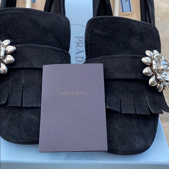 PRADA Suede heels in black NEW Size EU 40/US 10 - Picture 13 of 14